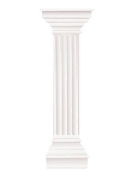 Columna Estilo Antiguo Blanco Diseño Arquitectura Clásica Ilustración Vectorial Aislado — Vector de stock