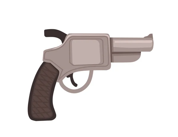 Pequeno Tamanho Pistola Desenho Animado Desenho Pistola Vetor Ilustração Isolado —  Vetores de Stock