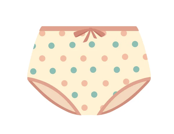 Female Underwear Design Classic Style Textile Panties Vector Illustration Isolated — Stock Vector
