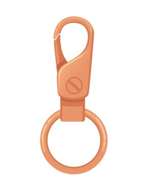 Vektör 3d Gerçekçi Boş Beyaz Yuvarlak Anahtarlık Yüzük ve Zincirli Anahtar Beyazda İzole Edildi. Yüzüklü Rozet. Plastik, Zincirli Metal Kimlik Kartı Anahtar Tutucu, Tasarım Şablonu, Model