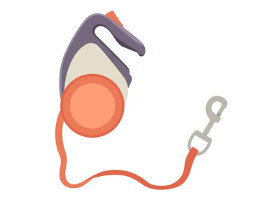 Beyaz arkaplanda izole edilmiş düğme vektör illüstrasyonlu modern köpek tasması.