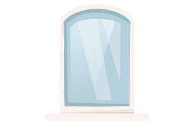 Beyaz arkaplanda izole edilmiş ev banyosu ayna vektör illüstrasyonu.