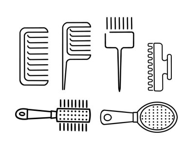 Beyaz arkaplanda izole edilmiş farklı tarama simgeleri vektör illüstrasyonları kümesi.