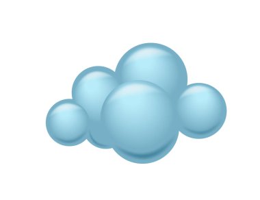 Basit mavi bulut simgesi, hava tahminleri, iklim uygulamaları veya gökyüzü ile ilgili projeler için ideal. Dijital ve parmak izi kullanımı için temiz ve çok yönlü bir tasvir. Vektör illüstrasyonu.