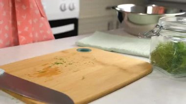 Salatalık kesmek için salatalık kesen bir kadın. Salatalık pişirmek için. Salatalıkları evdeki mutfağa koyan tuzlu salatalıklar. Mutfak, aşçılık, aşçılık ev yemeği, yemek tarifi, malzeme konsepti..