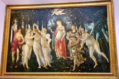Uffizi Galerisi. Floransa. Floransa okulunun İtalyan ressamı Sandro Botticelli 'nin 