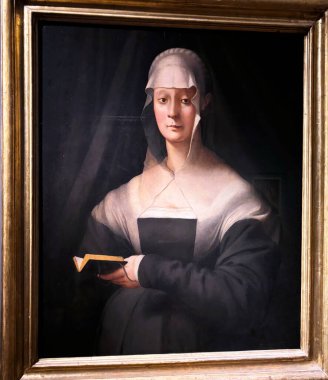 Uffizi Galerisi. Floransa. İtalyan sanatçı Pontormo 'nun Maria Salviati de' Medici 'nin Portresi.