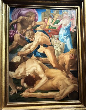 Uffizi Galerisi. Floransa. İtalyan ressam Rosso Fiorentino 'nun 