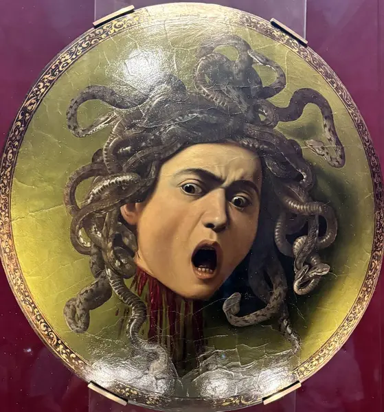 Uffizi Galerisi. Floransa. Barok döneminden İtalyan sanatçı Caravaggio 'nun resmi 