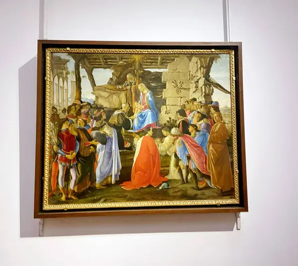 Uffizi Galerisi. Floransa. Erken Rönesans döneminin İtalyan ressamı Sandro Botticelli 'nin 