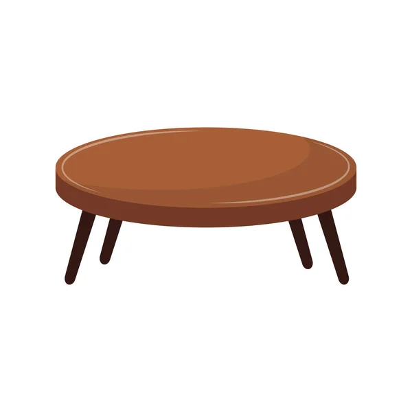 Coffee Table Design White Vector — Vettoriale Stock