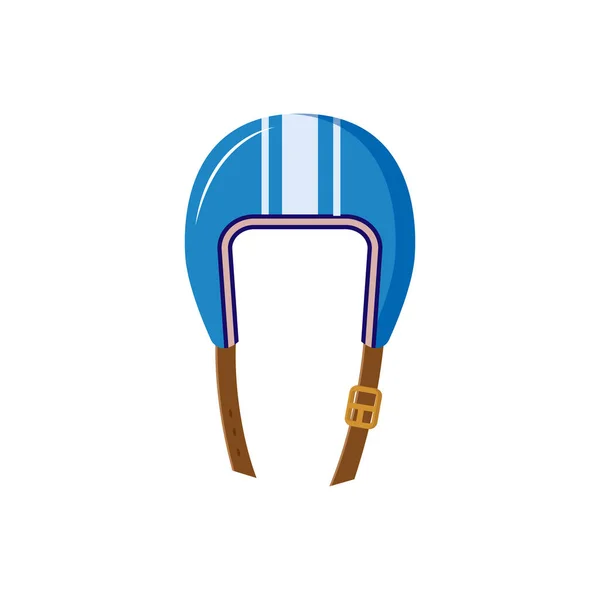 Icono Del Casco Moto Azul Ilustración Isométrica Del Icono Del — Vector de stock