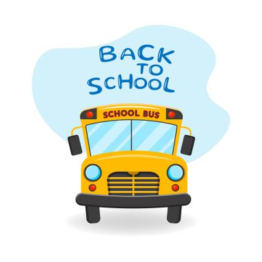 Okul otobüsü. Vektör çizim okul Tema