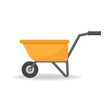 Sebze bahçesi için tramvay, bahçe işleri. Vektör illüstrasyonu