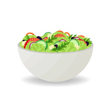 Taze salata konsepti. Tecrit edilmiş sebze yemeği, vitamin diyeti.