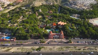 Dünyanın en iyi su parklarından biri olan Tenerife, Costa Adeje, İspanya - 21.12.2022. Yüksek kaliteli FullHD görüntüler