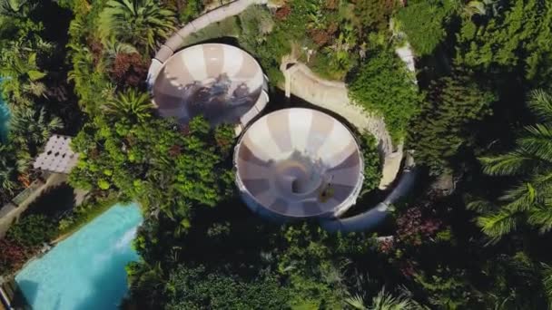 Gigantyczna Zjeżdżalnia Siam Park Teneryfa Costa Adeje Hiszpania 2022 Wysokiej — Wideo stockowe