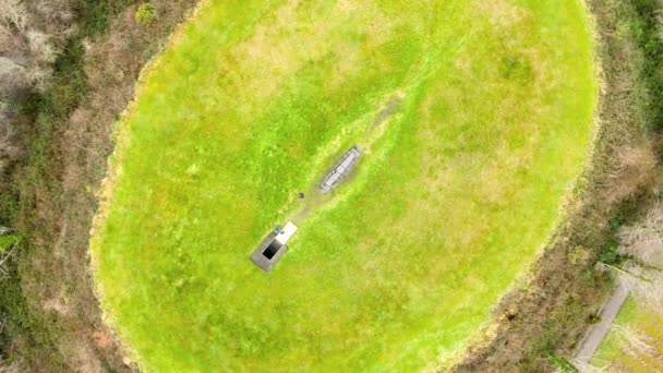 Spiral Drone Flight Irish Sky Garden Crater High Quality Fullhd — Stock video
