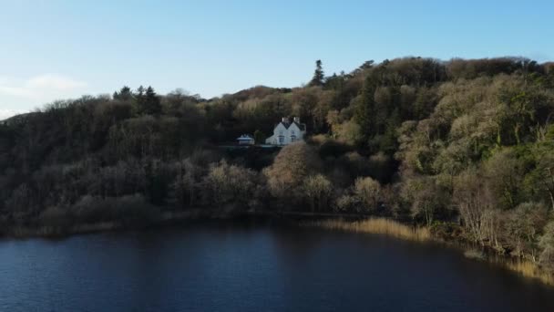 Drone Flies Ancient Estate January 2023 Cork Ireland High Quality — Αρχείο Βίντεο