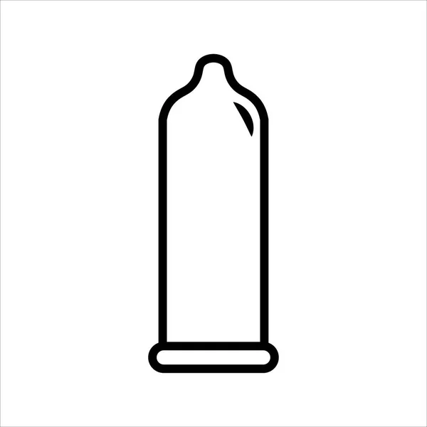 コンドームアイコンベクトルイラストシンボル — ストックベクタ