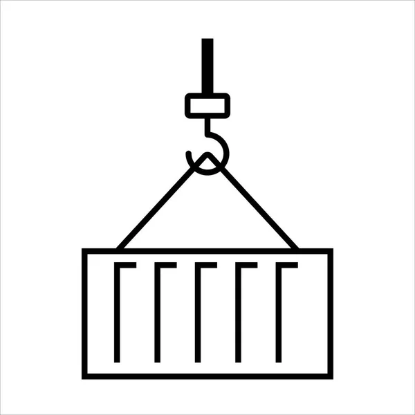 Ícone Recipiente Carga Símbolo Ilustração Vetorial —  Vetores de Stock