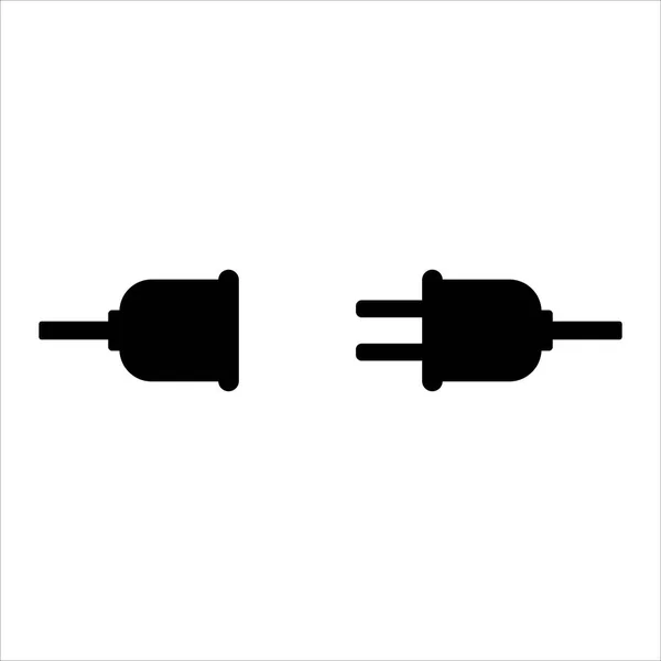 Symbol Vektorové Ilustrace Elektrické Zástrčky Zásuvky — Stockový vektor