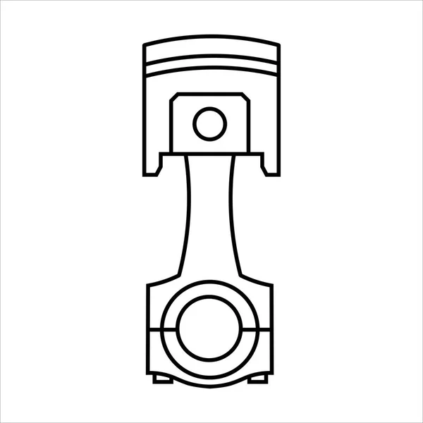 Symbol Ilustrace Vektoru Pístu Motoru Auta — Stockový vektor
