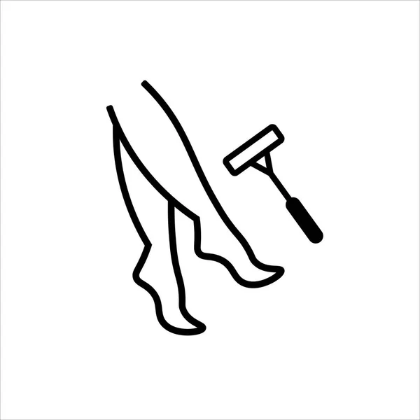 Golić Nogi Ikona Wektor Symbol Ilustracji — Wektor stockowy