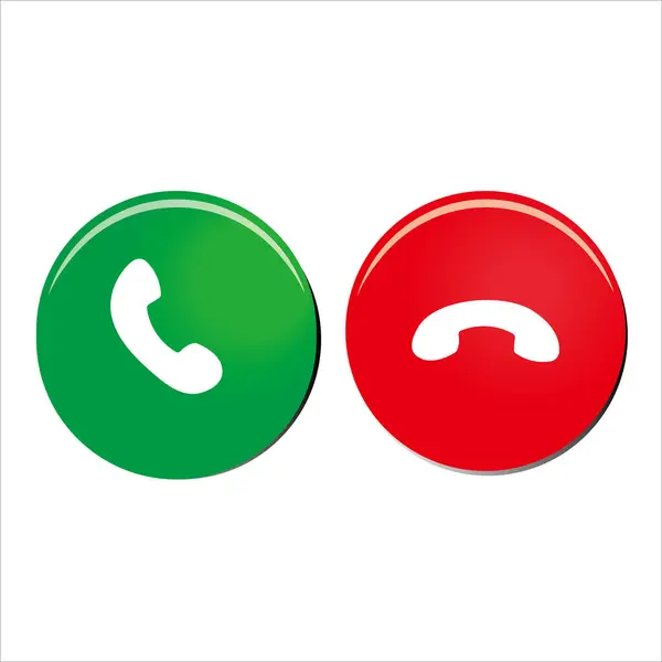 Phone Call Buttons Icon Vector Illustration Symbol — Stock Vector