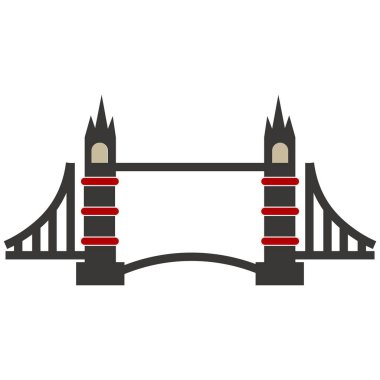 Köprü simgesi vektör illüstrasyon sembolü