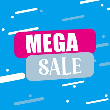 Mega satış, indirimli ikon vektör illüstrasyon sembolü