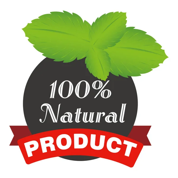 Naturalny Produkt Ekologiczny Symbol Wektora Ilustracji — Wektor stockowy