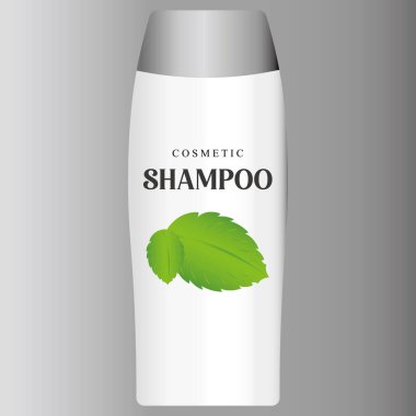 Şampuan, saç bakımı ürünü ikon vektör illüstrasyon sembolü