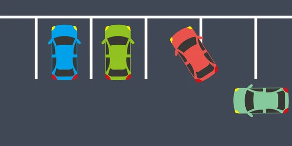 Погана Парковка Значок Автомобілів Векторні Ілюстрації Символ — стоковий вектор