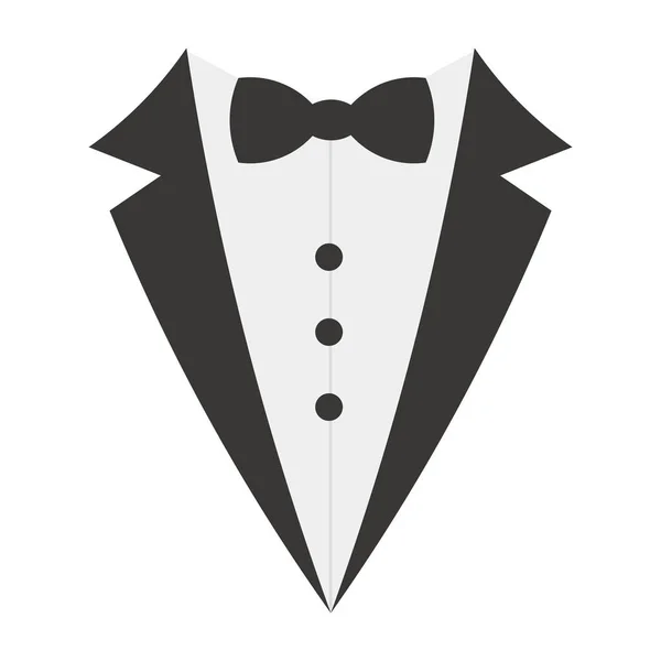Tuxedo Mens Suit Icon Vector Illustration Symbol — Stock Vector