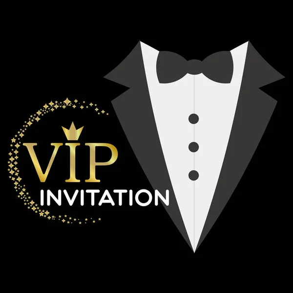Vip Invitation Tuxedo Icon Vector Illustration Symbol — Stock Vector
