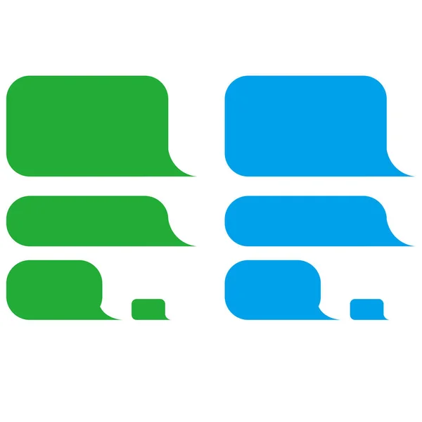 Message Bubbles Green Blue Color Icon Vector Illustration Symbol — Stock Vector