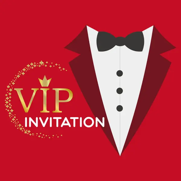 Vip Invitation Tuxedo Icon Vector Illustration Symbol — Stock Vector