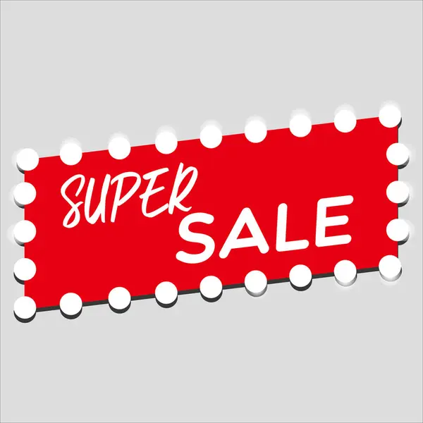 Super Sale Rood Pictogram Vector Illustratie — Stockvector
