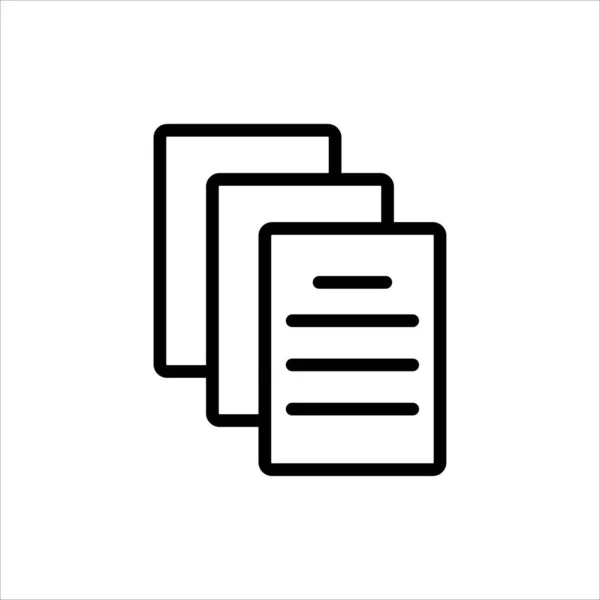 Multiple File Icon Vector Simbol Ilustrasi - Stok Vektor