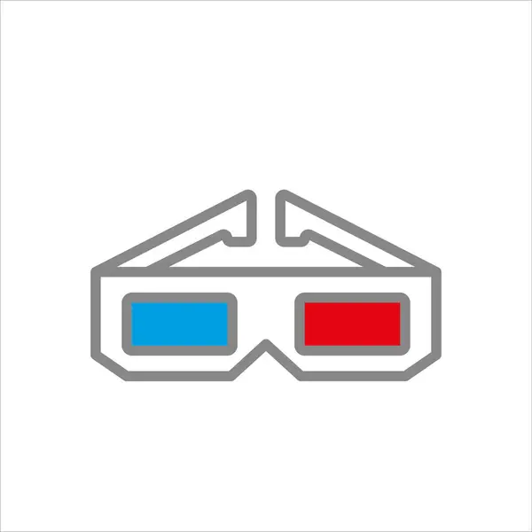 Gafas Icono Vector Símbolo Ilustración — Vector de stock