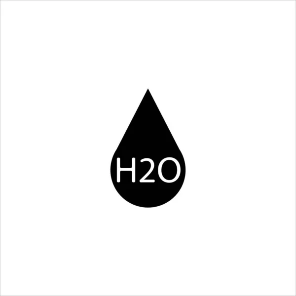 H2Oウォーターアイコンベクターイラストシンボル — ストックベクタ