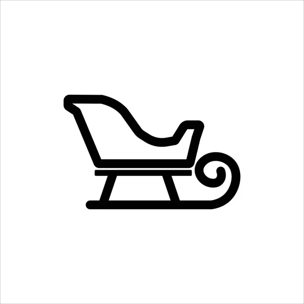 Simbolo Illustrazione Vettoriale Icona Slitta — Vettoriale Stock