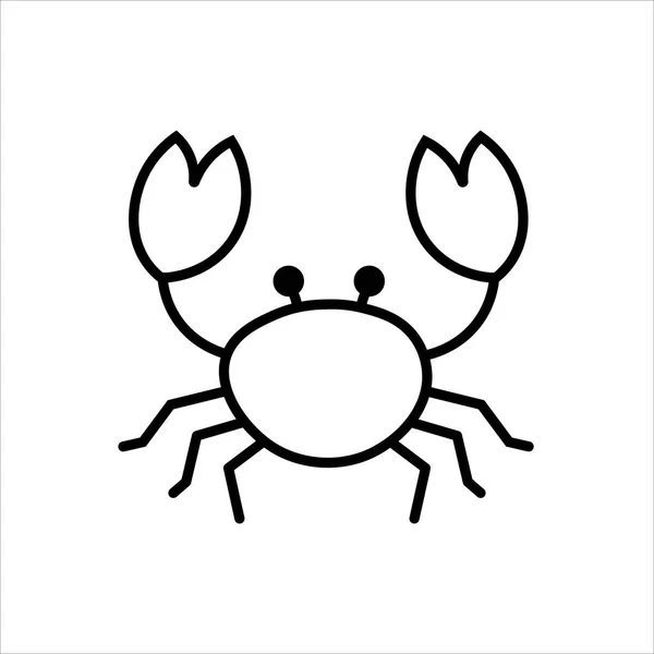 Crab Icon Vector Illustration Symbol — Stock Vector