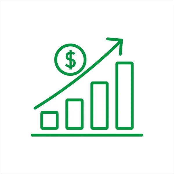 Growth Finance Icon Vector Illustration Symbol — Stock Vector