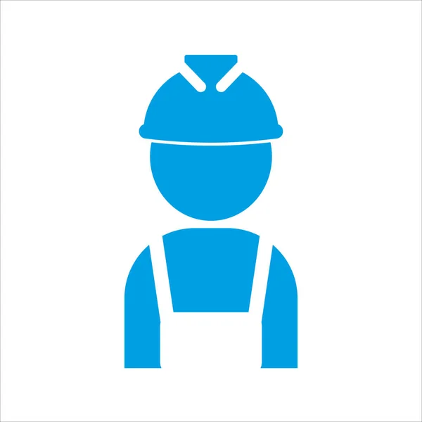 Worker Hardhat Icon Vector Illustration Symbol — Stock Vector