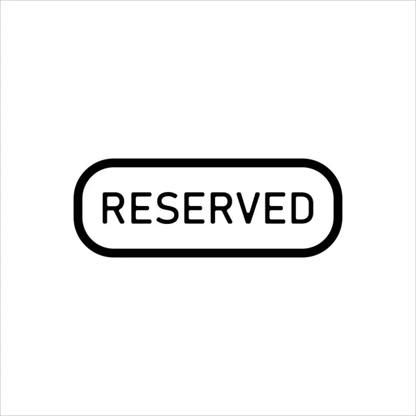 Reserved Icon Vector Illustration Symbol — Stock Vector