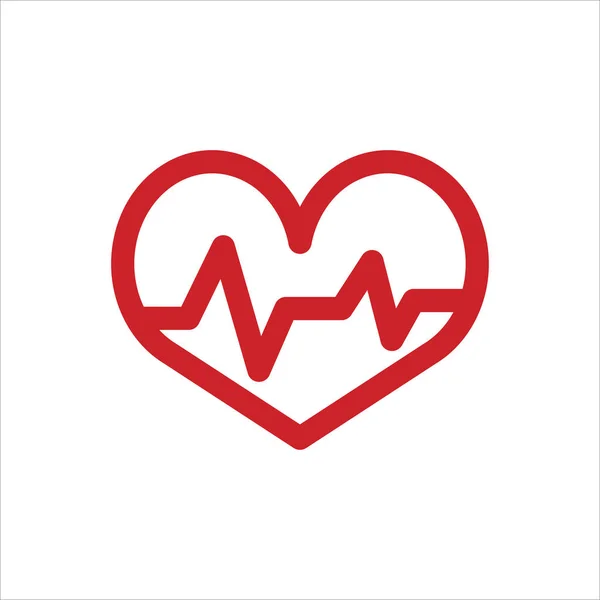 Simbolo Illustrazione Vettoriale Icona Del Battito Cardiaco — Vettoriale Stock