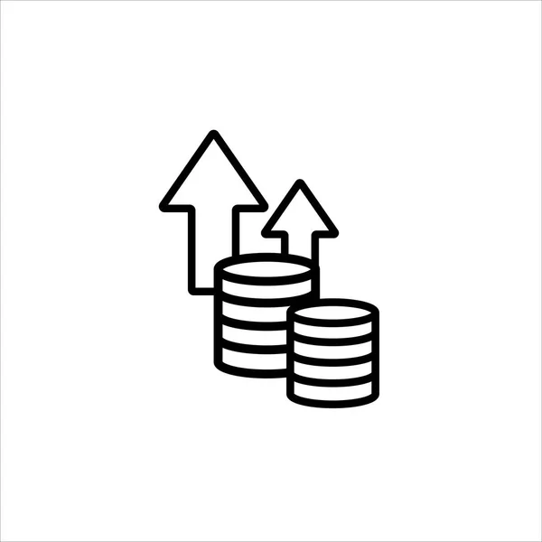Groei Financiën Pictogram Vector Illustratie Symbool — Stockvector