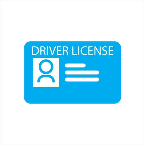 Icono Licencia Conducir Vector Símbolo Ilustración — Vector de stock